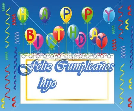 Imagen feliz cumpleano hijo - Imagui