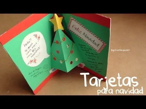 Tarjetas para Navidad - 3 estilos: Pop-up, 3D y Sencillo - YouTube Tarjetas para Navidad - 3 estilos: Pop-up, 3D y Sencillo - YouTube