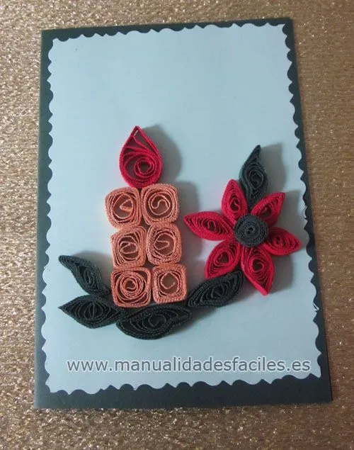 Tarjetas de navidad en filigrana | Manualidades faciles Tarjetas de navidad en filigrana | Manualidades faciles