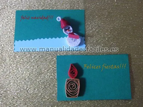 Tarjetas de navidad en filigrana | Manualidades faciles Tarjetas de navidad en filigrana | Manualidades faciles