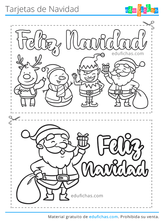 Tarjetas de Navidad. Imprimir Postales de Navidad para Niños. Tarjetas de Navidad. Imprimir Postales de Navidad para Niños.