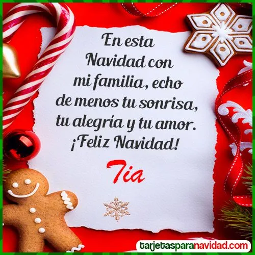 Tarjetas de Navidad para Tia