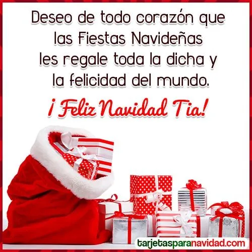 Tarjetas de Navidad para Tia