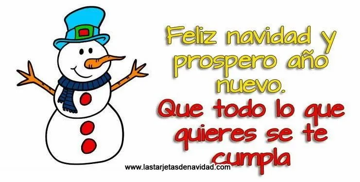 Tarjetas Navideñas con frases y muñecos de nieve - Tarjetas De Navidad