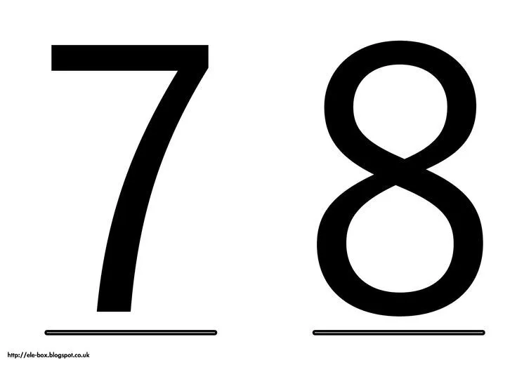Tarjetas de los números 7 y 8. Son grandes y visuales para usar ... Tarjetas de los números 7 y 8. Son grandes y visuales para usar ...