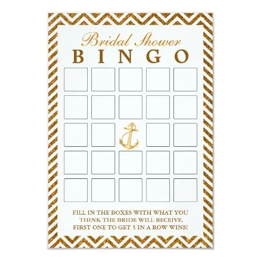 Tarjetas nupciales del bingo del oro del zigzag invitación 8,9 x ... Tarjetas nupciales del bingo del oro del zigzag invitación 8,9 x ...