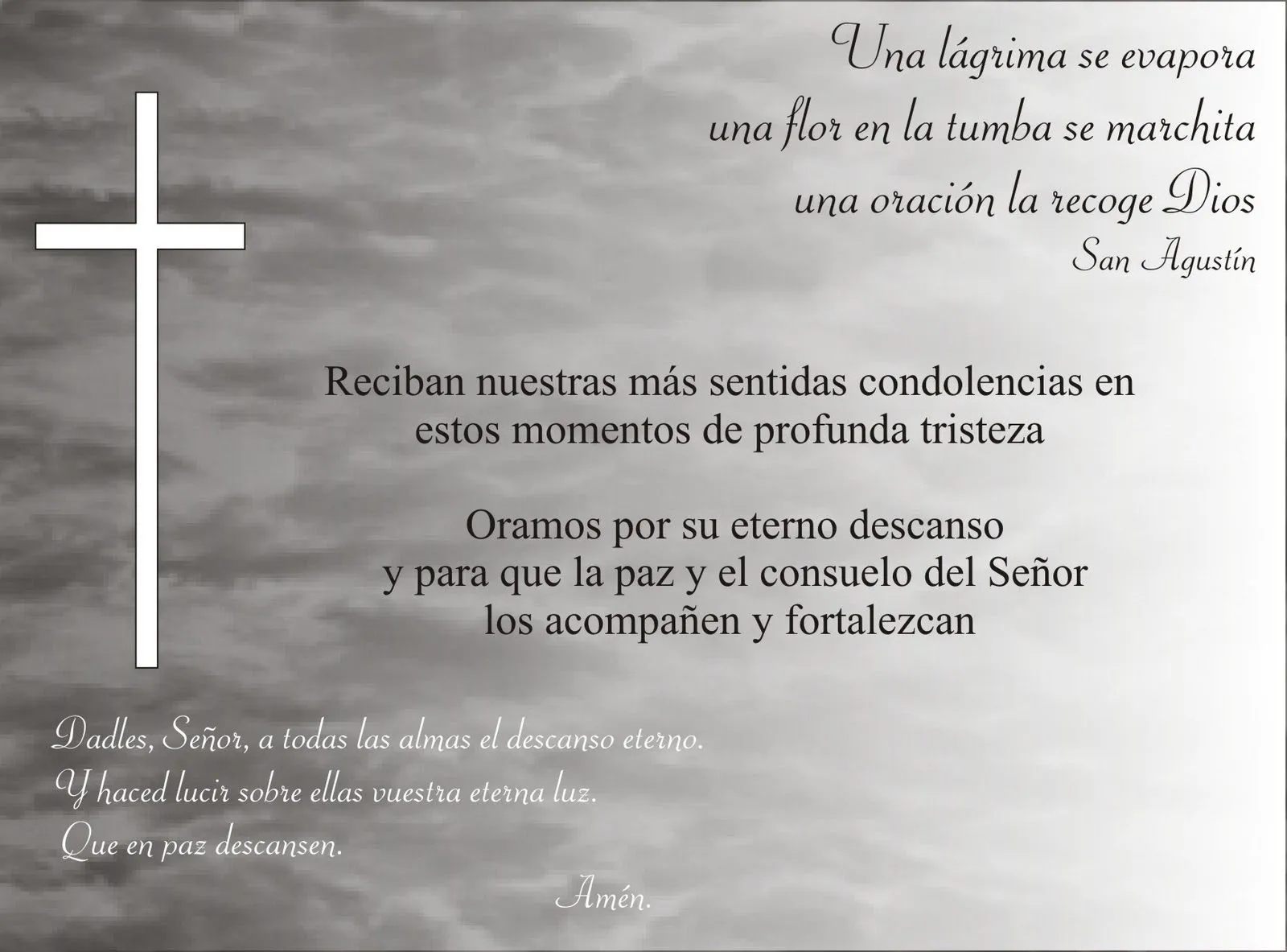 TARJETAS Y ORACIONES CATOLICAS: CONDOLENCIAS TARJETAS Y ORACIONES CATOLICAS: CONDOLENCIAS