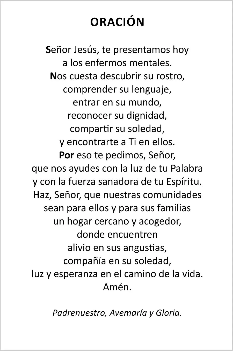 TARJETAS Y ORACIONES CATOLICAS: ORACIÓN POR LOS ENFERMOS TARJETAS Y ORACIONES CATOLICAS: ORACIÓN POR LOS ENFERMOS