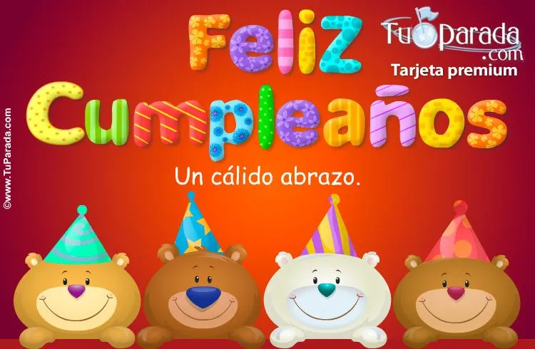 Tarjeta de osos de cumpleaños - Postales con ositos de cumpleaños ...