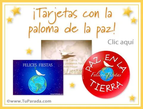 Tarjetas con la paloma de la paz - Postales de la paloma de la paz ...