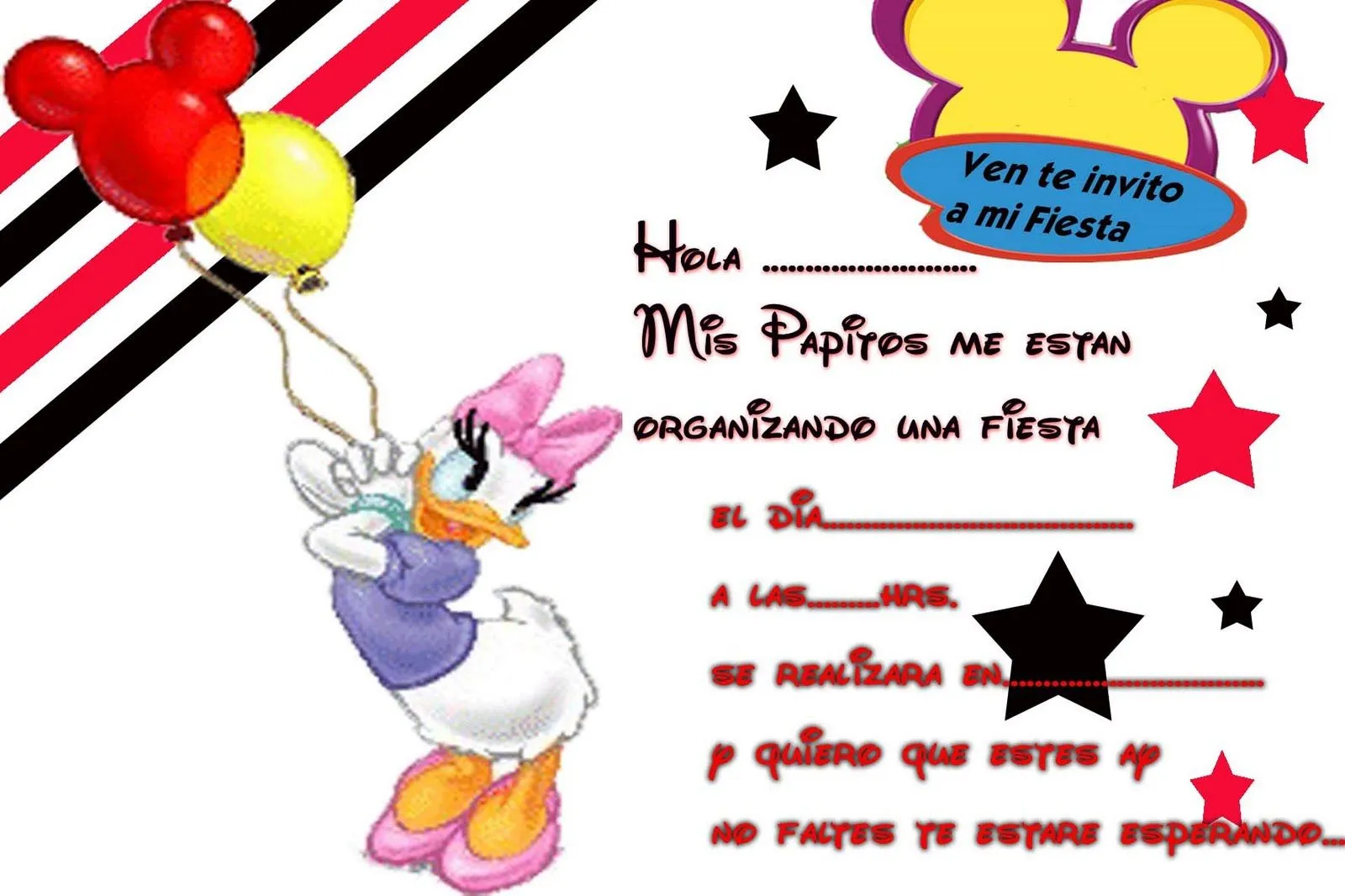 Tarjetas de cumpleaños para imprimir: Daisy