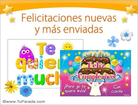 Tarjetas más populares, postales animadas gratis más enviadas. Tarjetas más populares, postales animadas gratis más enviadas.