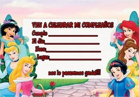 Tarjetas de princesas para cumpleaños para imprimir gratis - Imagui Tarjetas de princesas para cumpleaños para imprimir gratis - Imagui