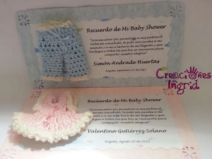 Tarjetas Recordatorios para Baby Shower + Vestido para Niña o ...