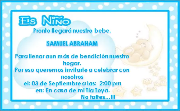 Tarjetitas de recuerdo de mi baby shower - Imagui