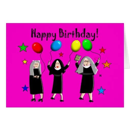 Tarjetas y regalos del feliz cumpleaños de la monj | Zazzle