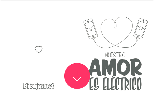 5 tarjetas de San Valentín para imprimir y colorear - Dibujos.net 5 tarjetas de San Valentín para imprimir y colorear - Dibujos.net