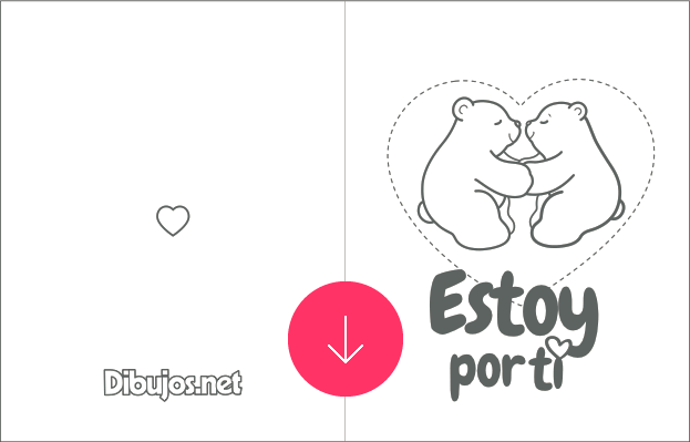 5 tarjetas de San Valentín para imprimir y colorear - Dibujos.net 5 tarjetas de San Valentín para imprimir y colorear - Dibujos.net