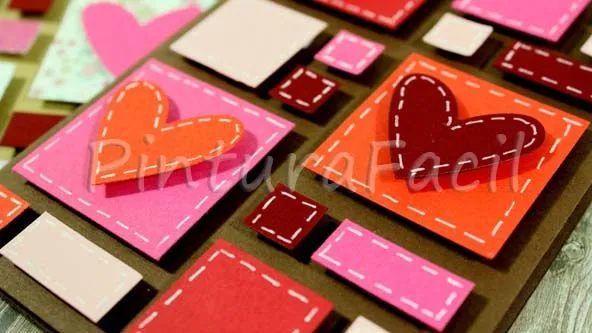 Como Hacer Tarjetas de San Valentin con Recortes | PINTURA FACIL ... Como Hacer Tarjetas de San Valentin con Recortes | PINTURA FACIL ...
