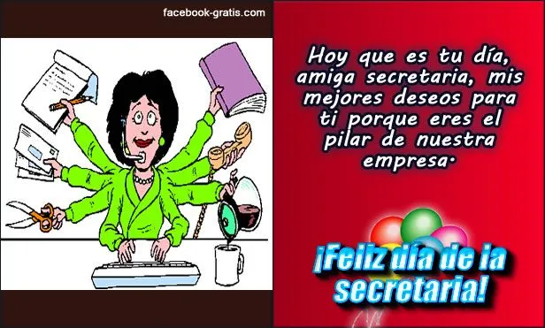 Tarjetas para el día de la secretaria - Facebook Gratis Tarjetas para el día de la secretaria - Facebook Gratis