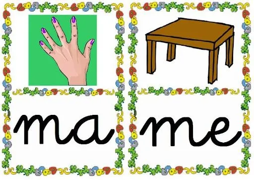 tarjetas silábicas