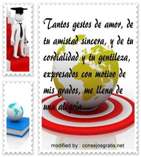 Tarjetas con textos de agradecimiento por graduaciòn | 10.000 ...