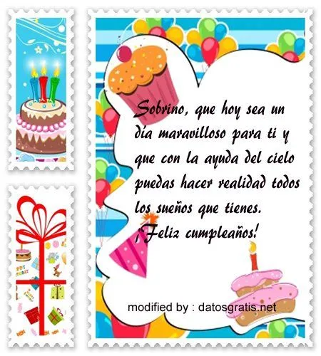 Tarjetas Con Textos De Cumpleaños Para Un Sobrino | Mensajes y ... Tarjetas Con Textos De Cumpleaños Para Un Sobrino | Mensajes y ...