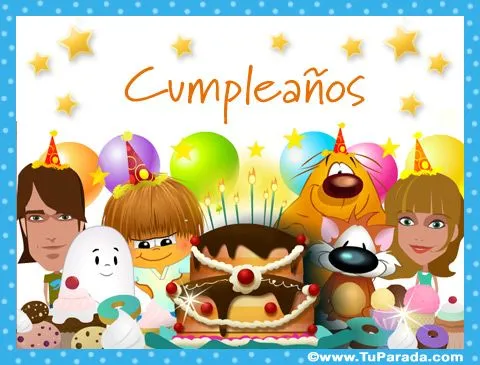 Tarjetas con tortas de cumpleaños, postales de tortas de cumpleaños