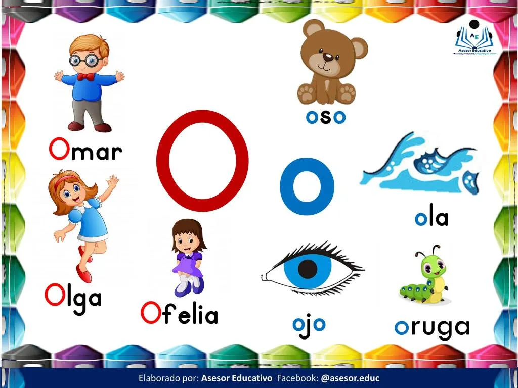 Tarjetas para trabajar las vocales
