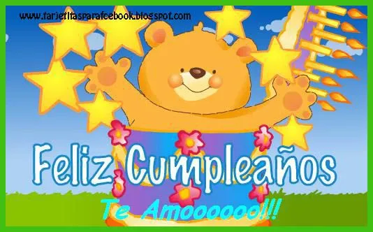 Tarjetitas de cumpleaños para facebook : feliz cumpleaños te amooo ... Tarjetitas de cumpleaños para facebook : feliz cumpleaños te amooo ...