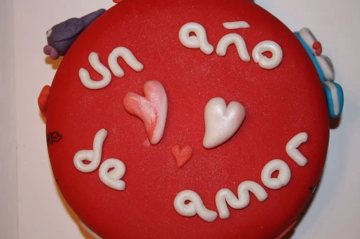 Tarta aniversario, un año de amor. | Tartas decoración variada ... Tarta aniversario, un año de amor. | Tartas decoración variada ...