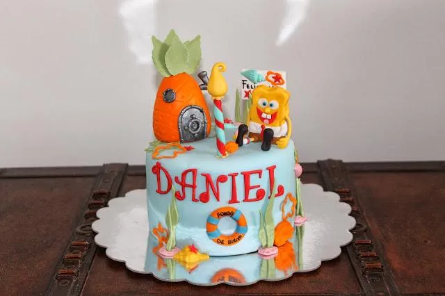 Tarta Bob Esponja 1 Año - Paperblog