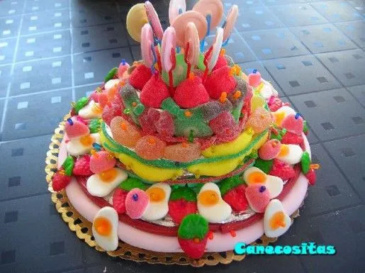 Tarta de chuches - Recetariocanecositas