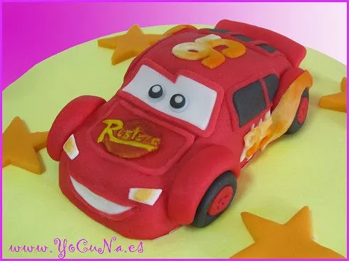 TARTA DECORADA RAYO MCQUEEN | Cocinar en casa es facilisimo.
