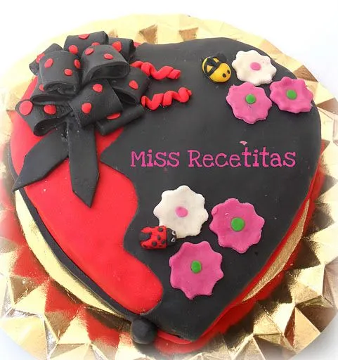 TARTA FONDANT CORAZON : MISS RECETITAS