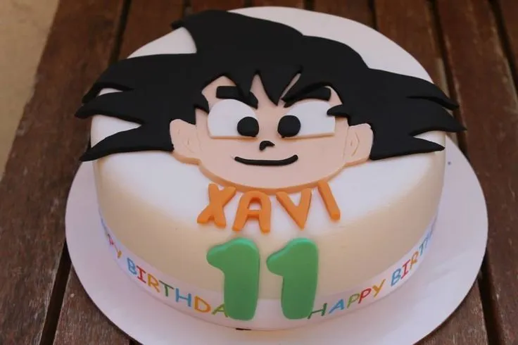 Tarta fondant Goku. By Rebeca Cakes | Tortas | Pinterest | Fondant ...