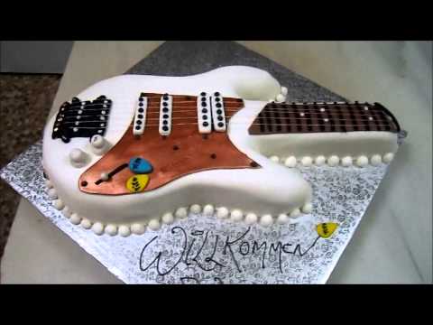 Tarta de fondant de guitarra - YouTube