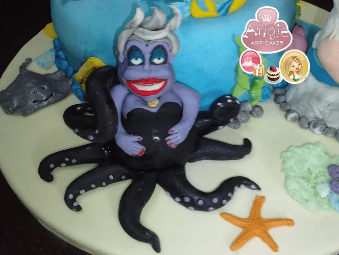 Tarta Sirenita | El fondant de Angie