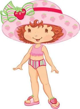 TARTA DE FRESA MUÑECA DE PAPEL PARA RECORTAR : RECORTABLES PARA NIÑOS