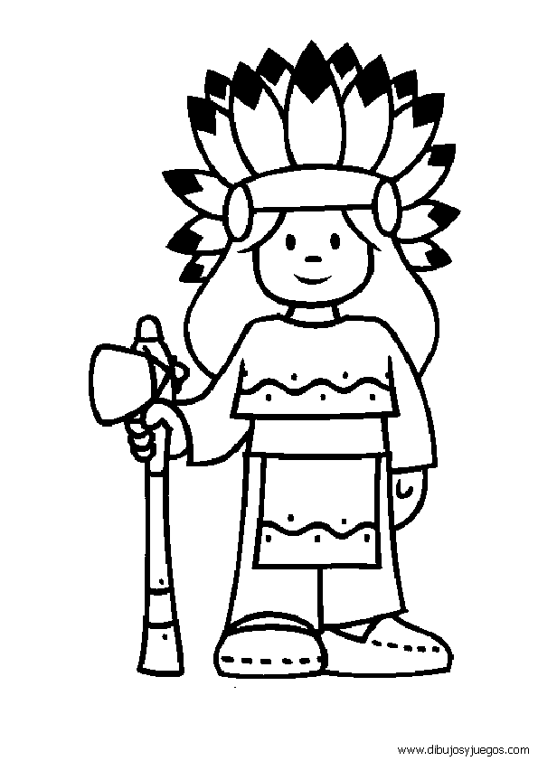 dibujos-de-indios-001 | Dibujos y juegos, para pintar y colorear dibujos-de-indios-001 | Dibujos y juegos, para pintar y colorear