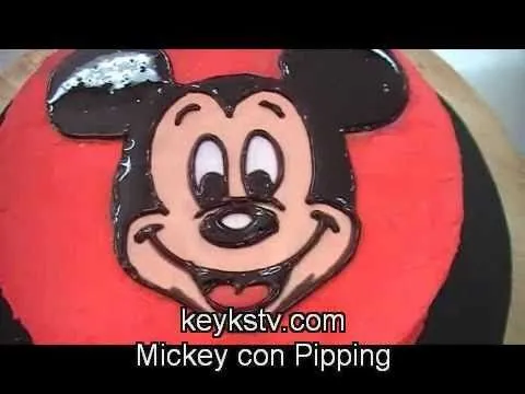 Cómo hacer una tarta de Mickey mouse o torta de Minnie con piping ... Cómo hacer una tarta de Mickey mouse o torta de Minnie con piping ...
