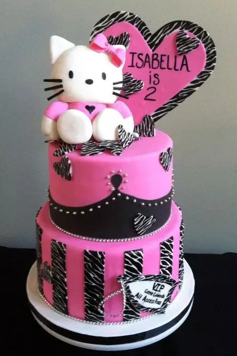 Tarta Original de Hello Kitty Cebra. | Oh My Fiesta Postres y ... Tarta Original de Hello Kitty Cebra. | Oh My Fiesta Postres y ...