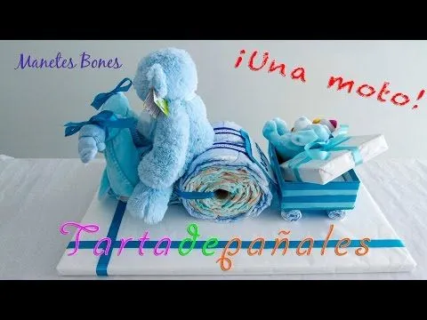Tarta de pañales con forma de moto | Tutorial DIY - YouTube Tarta de pañales con forma de moto | Tutorial DIY - YouTube
