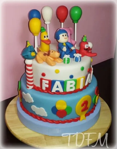 Pastel fondant Pocoyo - Imagui