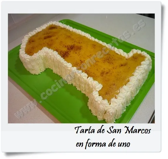 TARTA SAN MARCOS EN FORMA DE NUMERO UNO PASO A PASO | Cocinar Con ...