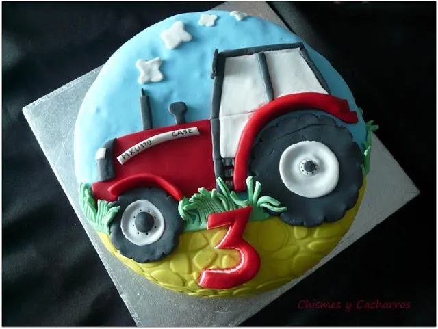 Tarta tractor para el cumpleaños de Alvaro - Paperblog