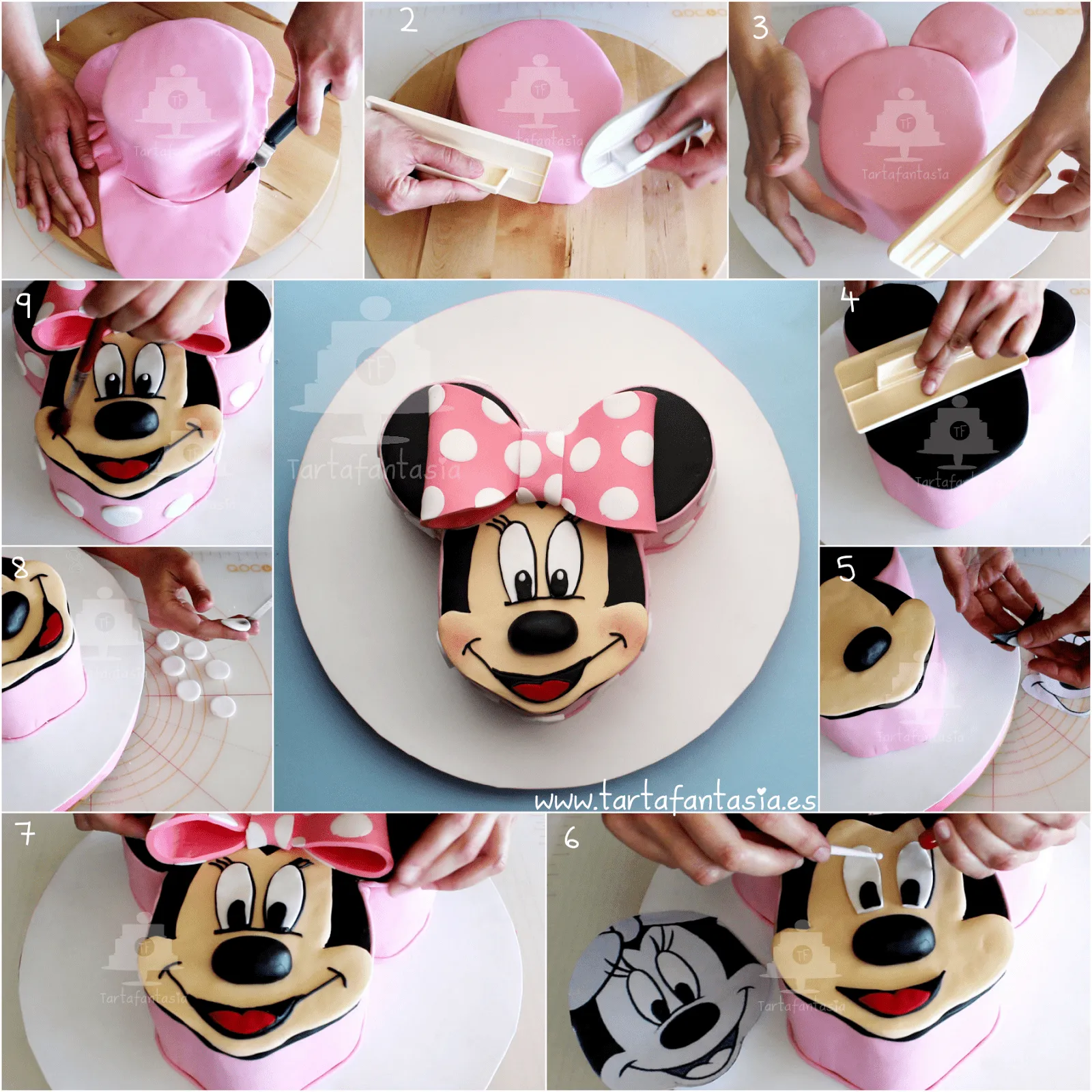 TartaFantasía: Paso a Paso Tarta Minnie Mouse TartaFantasía: Paso a Paso Tarta Minnie Mouse