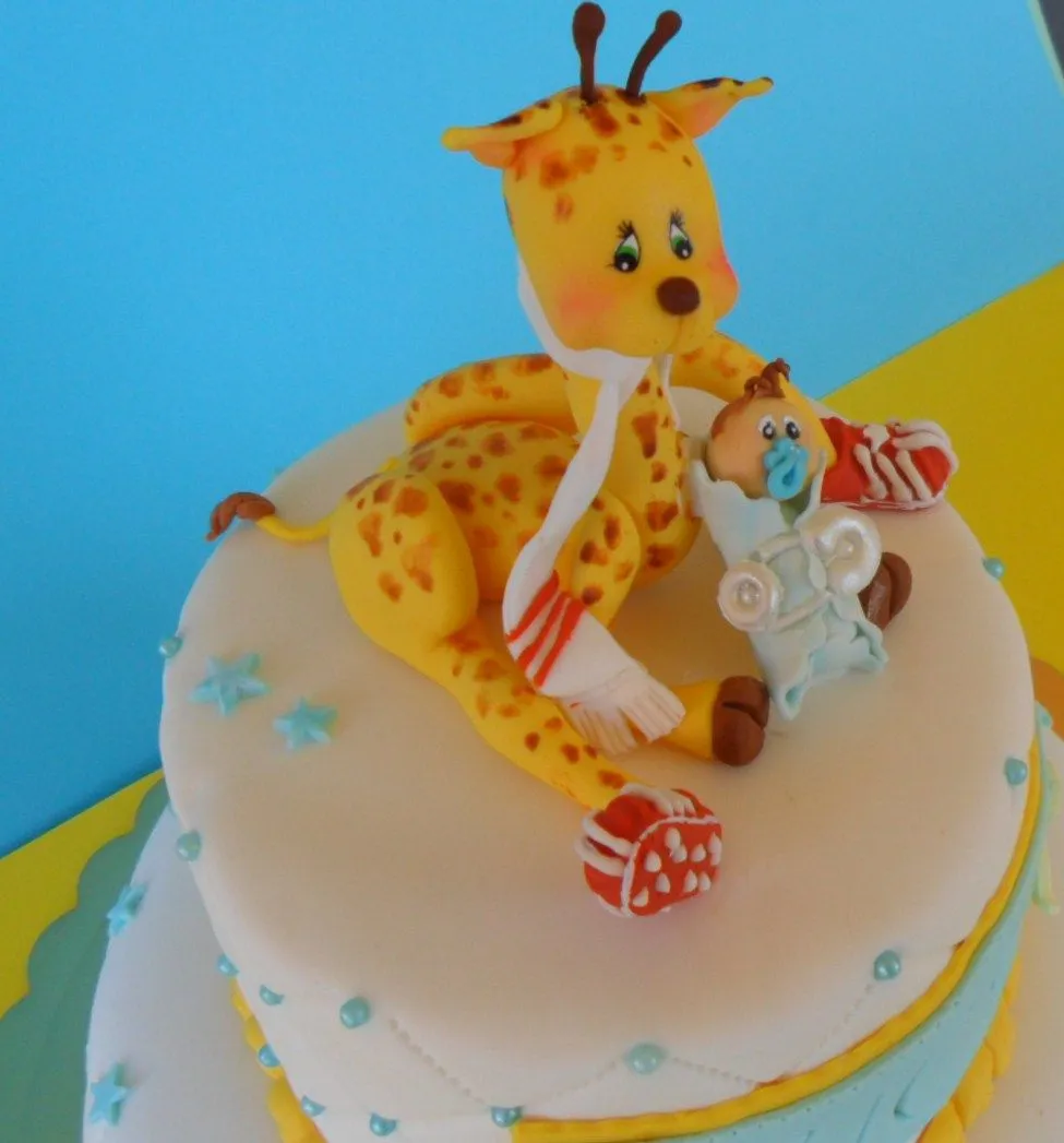 Tartas Artisticas.: TARTA FONDANT JIRAFA PARA LUCAS, BIENVENIDO BEBE! Tartas Artisticas.: TARTA FONDANT JIRAFA PARA LUCAS, BIENVENIDO BEBE!