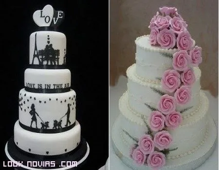 Tartas de boda con fondant