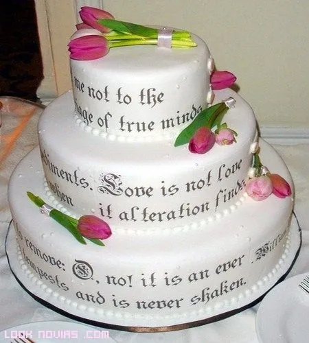 Tartas de boda con mensajes